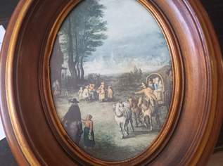 Vintage Wandbild oval Holzrahmen Goldleiste Niederländliche Szene, 20 €, Marktplatz-Antiquitäten, Sammlerobjekte & Kunst in 4904 Atzbach Vintage Wandbild oval Holzrahmen Goldleiste Niederländliche Szene, 20 €, Marktplatz-Antiquitäten, Sammlerobjekte & Kunst in 4904 Atzbach