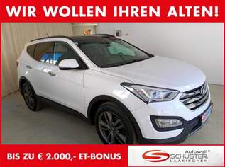 Santa Fe 2,2 CRDi Style AT + Leder + Panor. + Navi, 16908 €, Auto & Fahrrad-Autos in 4663 Laakirchen