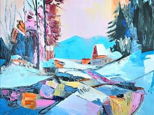 Acrylgemälde "Das Flüstern des Dachsteins", 130 €, Marktplatz-Antiquitäten, Sammlerobjekte & Kunst in 1210 Floridsdorf