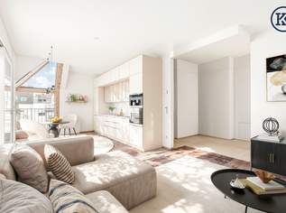 Luftiges Dachgeschoss-Refugium: Atemberaubende 2-Zimmer-Wohnung mit beeindruckender Freifläche, 444000 €, Immobilien-Wohnungen in 1220 Donaustadt