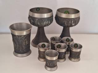 9-teiliges Reinzinn Set "Hüttebräucker Creation, 50 €, Marktplatz-Antiquitäten, Sammlerobjekte & Kunst in 2294 Marchegg-Bahnhof
