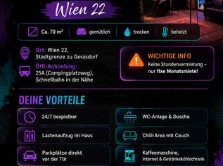 Proberaum Wien 24/7 zur Mitnutzung , 1 €, Immobilien-Kleinobjekte & WGs in 1220 Donaustadt