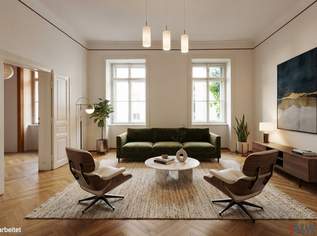 HOFRUHELAGE mit GRÜNBLICK | Sanierungsbedürftiger Altbau | Ca. 8,7 m² Balkon-Option (baubewilligt) | Nähe Einsiedlerpark, U4 Margaretengürtel, künftiger U2-Station Reinprechtsdorfer Straße, 238000 €, Immobilien-Wohnungen in 1050 Margareten
