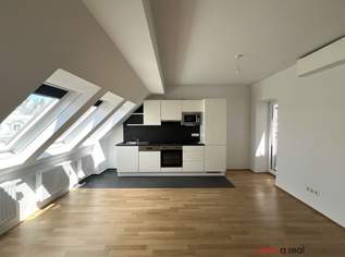 UNBEFRISTET - helle 2,5-Zimmer Dachgeschosswohnung mit Wohnküche, Schrankraum, 26 m2 Dachterrasse und Kellerabteil nahe Schönbrunn, 1131.5 €, Immobilien-Wohnungen in 1150 Rudolfsheim-Fünfhaus