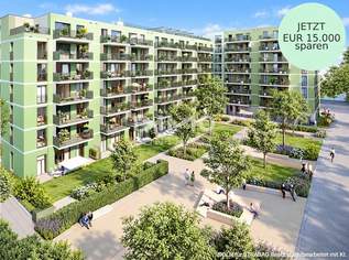 Morgensonne, attraktive Freifläche, modernes Projekt (Goodies): Provisionsfreier Neubau-Erstbezug, 458000 €, Immobilien-Wohnungen in 1230 Liesing