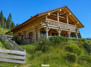 *** Einzigartiges 160 m² Naturstammhaus mit Veranda und Balkon am Alpl – Ruhe, Panoramablick und Ferienvermietungspotenzial ***, 648000 €, Immobilien-Häuser in 8670 Alpl
