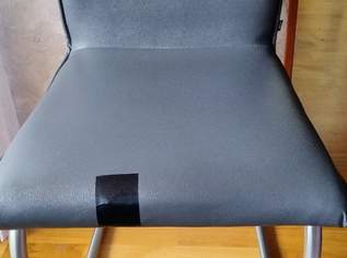 6 Schwingsessel Grau, Leder 6 Schwingsessel Grau, Leder