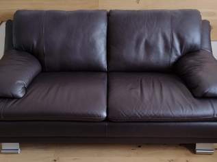 Verkaufe Sofa in Echtleder, Farbe Dunkelbraun., 250 €, Haus, Bau, Garten-Möbel & Sanitär in 2821 Lanzenkirchen