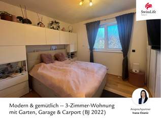 Modern & gemütlich -- 3-Zimmer-Wohnung mit Garten, Garage & Carport (BJ 2022), 299000 €, Immobilien-Wohnungen in 4493 Wolfern