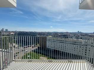 Sonnwendviertel: 1-Zimmer-Wohnung mit Balkon im 12. OG – Fitnessraum, Co-Working & Rooftop-Terrasse inklusive!, 980 €, Immobilien-Wohnungen in 1100 Favoriten