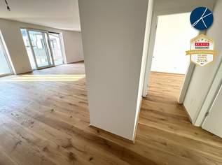 Superprojekt: ''Über den Baumwipfeln" TOP 46 MIT ÜBERDACHTEM BALKON (17,5 m²), 609000 €, Immobilien-Wohnungen in 1100 Favoriten