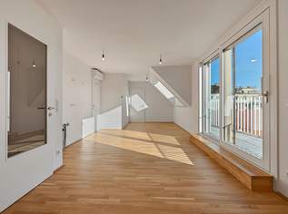 HOCH HINAUS >> 1. Dachgeschoss mit Terrasse >> klimatisierter 2-Zimmer Wohntraum mit Top Anbindung, 449800 €, Immobilien-Wohnungen in 1210 Floridsdorf
