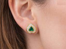 Smaragd mit Brillanten in 750er Gelbgold, 850 €, Kleidung & Schmuck-Accessoires, Uhren, Schmuck in Deutschland