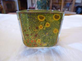 Teelicht – Teelichthalter - Windlicht - Goebel Artis Orbis – Gustav Klimt – Bauerngarten - Glas - BESTZUSTAND, 24 €, Haus, Bau, Garten-Geschirr & Deko in 5026 Salzburg