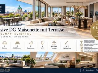 Exklusive DG-Maisonette mit Terrasse im Botschaftsviertel – 145,89 m² Wohnfläche, 1687000 €, Immobilien-Wohnungen in 1030 Landstraße
